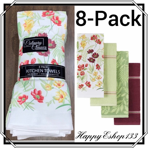 Town & Country Culinary Kitchen Towels, 8-Pack